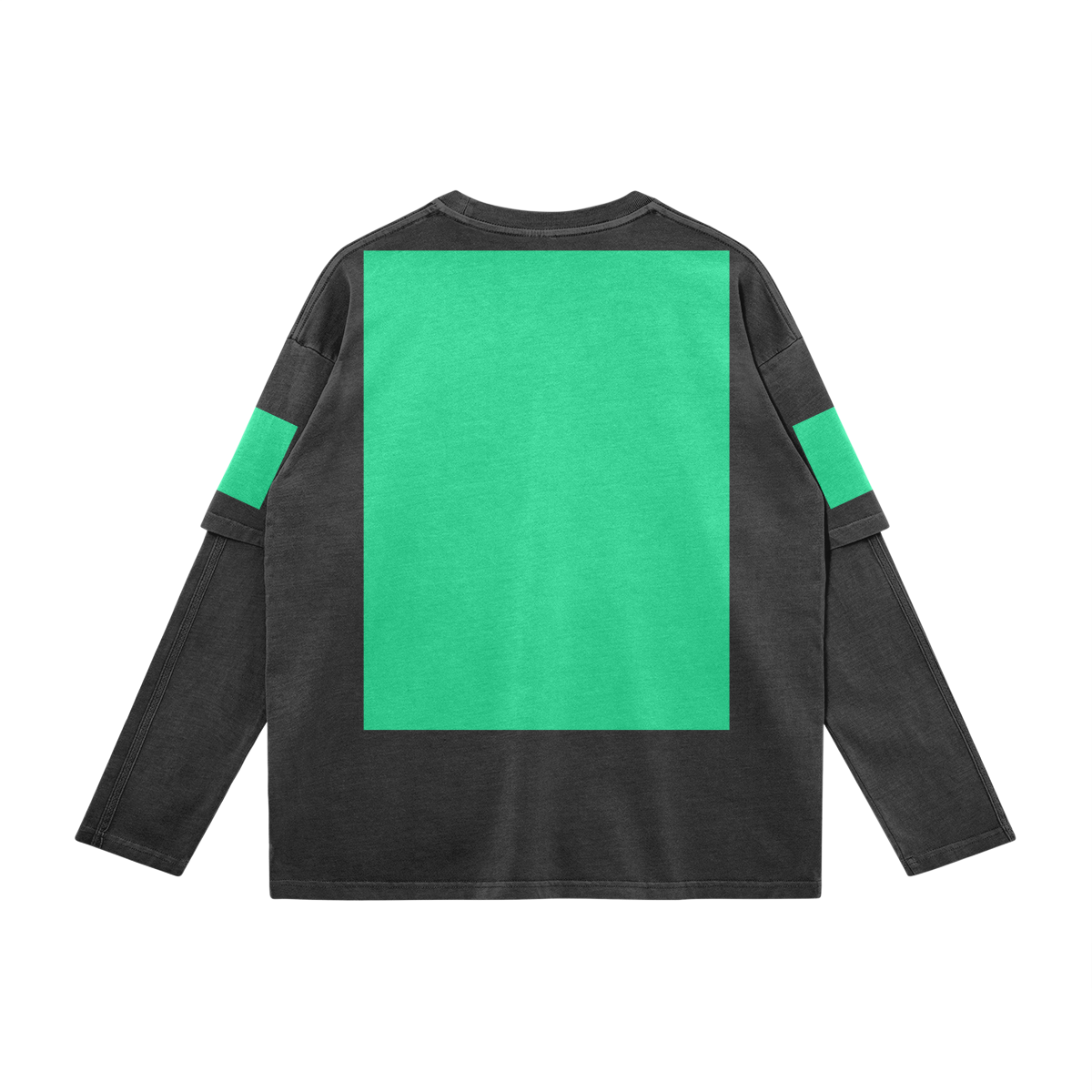 Faux-Layered Long Sleeve T-Shirt